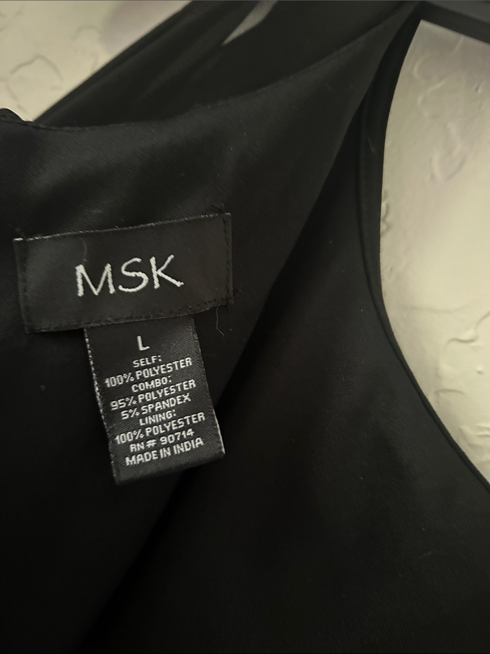 MSK Black Cold-Shoulder Wide-Leg Jumpsuit with Chiffon Overlay. NWT - Picture 10 of 12